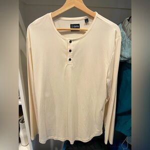 Men’s Cuts Long Sleeve Curve Hem Henley